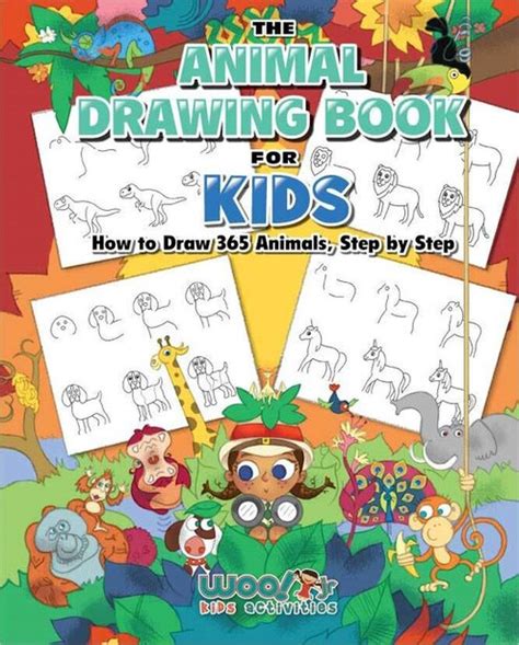 animal drawing book  kids   draw  animals step  step art  kids book