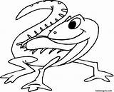 Lizard Coloring Pages Monitor Print Color sketch template