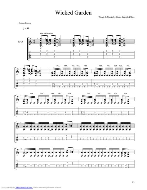 Wicked Garden Guitar Pro Tab By Stone Temple Pilots