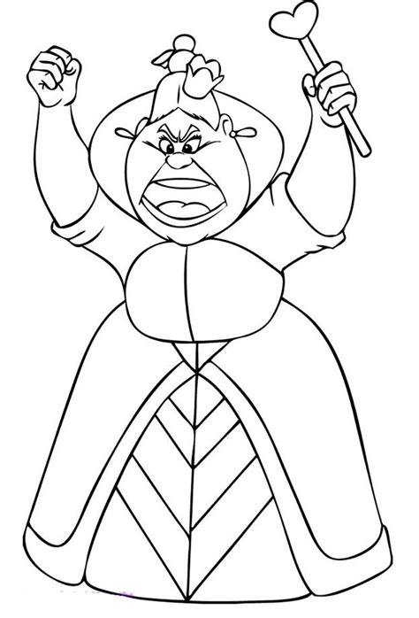 disney coloring pages  queen  hearts tripafethna