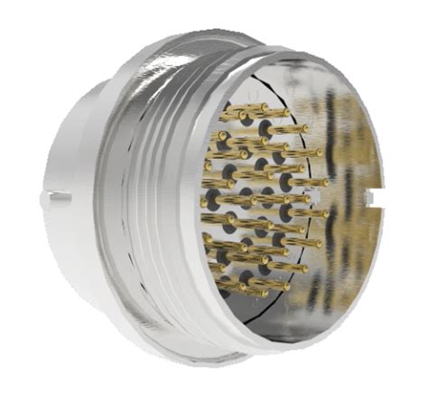 pin circular connector  series kv  amp gold plated conductors double ended weld