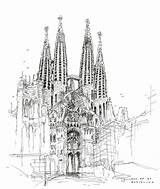 Sagrada Gaudi Sagrado Barcelone Ciudades Mundoflaneur sketch template