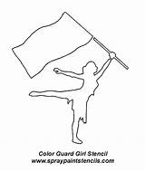 Guard Color Colorguard Flags Danseres Colour Coloring Pages Winter sketch template