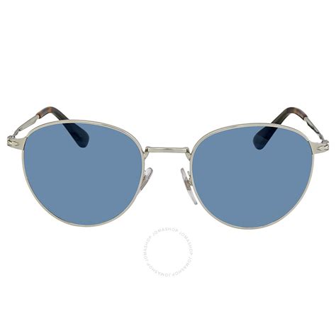 persol light blue round men s sunglasses po2445s 51856 52 persol