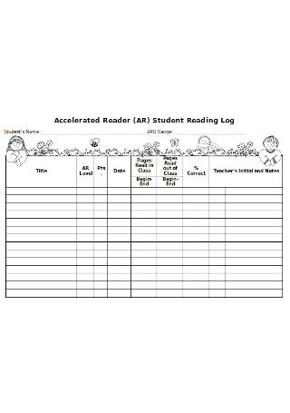sample reading log templates  kids middle school adults
