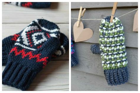 patterns  crochet mittens fiberartsycom