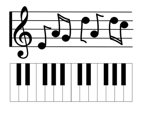 download high quality music notes clipart piano