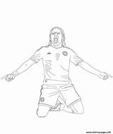 Falcao Coloring Soccer Radamel Pages Printable Color sketch template