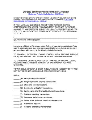 power  attorney form california    people   power