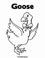 Henny Penny Coloring Pages Goose Printable sketch template