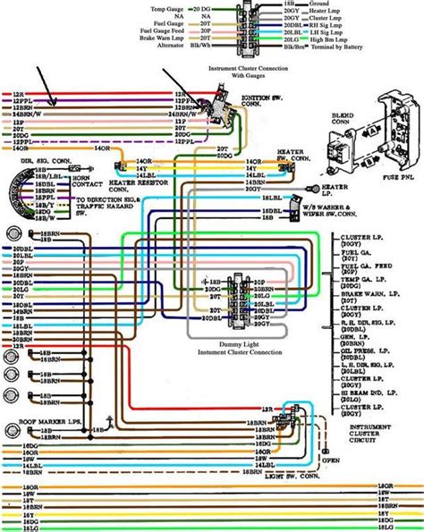 gmc  blazer instrument cluster wiring diagram