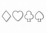 Card Coloring Game Symbols Spade Heart Club Diamond Symbol Visitar Pages Pixabay Edupics Baralho sketch template