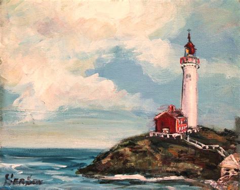 serson art fisgard lighthouse painting