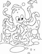 Coloring Octopus Pages Fish Insane Kids Printable Colouring Animals Doctor Jeff Hardy Color Turkey Cartoon Water Cute Exited Race Funny sketch template