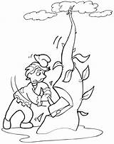 Beanstalk Jack Coloring Pages Chopping Fairy Printable Clipart Down Tales Tale Outline Haricot Printactivities Beans Sheets Le Templates Activities Giant sketch template