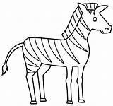 Zebra Animais Outline Marcadores sketch template