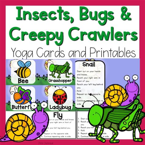 insects bugs  creepy crawlers yoga pink oatmeal shop