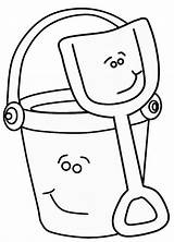 Bucket Coloring Pages Smiling Getdrawings Getcolorings Color sketch template
