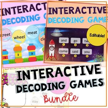 interactive editable decoding games growing bundle  alive