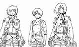 Eren Mikasa Titans Kyojin Shingeki Colorings Dxf Eps sketch template