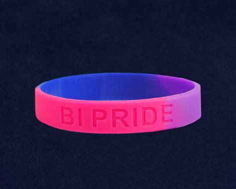Bisexual Pride Silicone Bracelet Adult Size Re Silb Rbbi Etsy