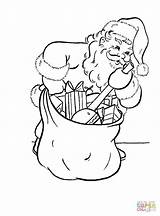 Sack Weihnachtsmann sketch template