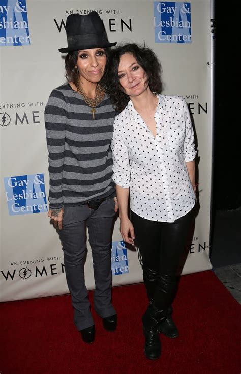 sara gilbert and linda perry famous gay couples who are engaged or married popsugar