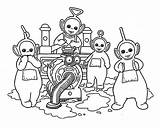 Teletubbies Cleaning Coloriage 2000s sketch template