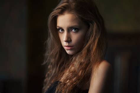 Kseniya Kokoreva 1080p Women Brunette Portrait Model Depth Of