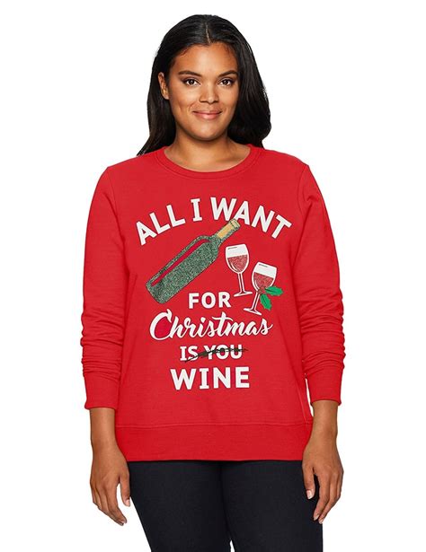 Just My Size Plus Size Ugly Christmas Sweatshirt Christmas Sweaters