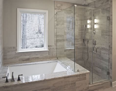 bathroom remodel  craftworks contruction glass enclosed shower drop