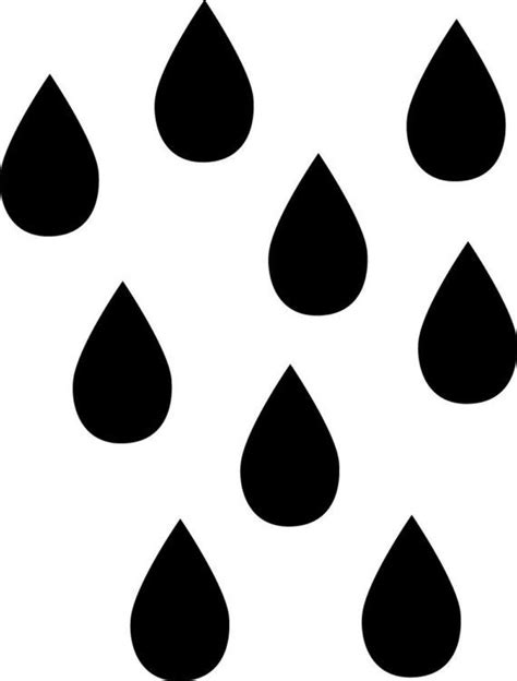 raindrop stencil clipart