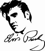 Elvis Presley Coloring Pages Silhouette Drawing Line  Dxf Stencil Colouring Print Color Tattoo Printable Step Vector 3axis Face Clipart sketch template
