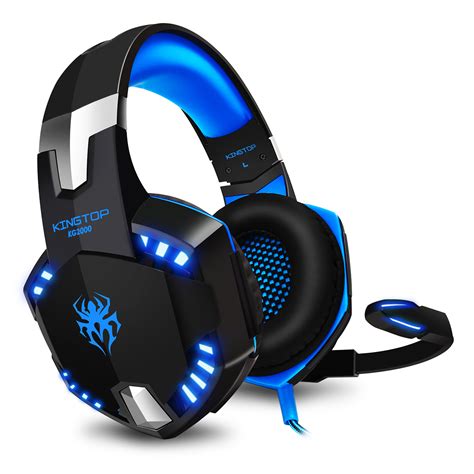 gaming headset kg ps wired stereo gamer headphones