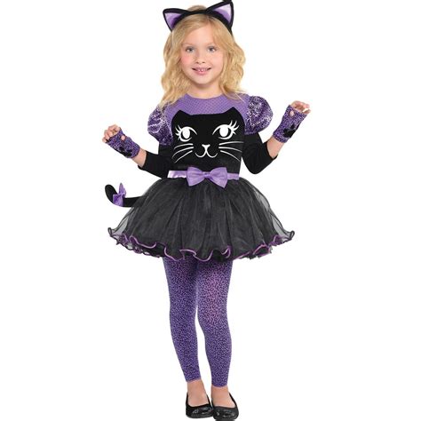 suit yourself miss meow cat costume for girls includes a dress