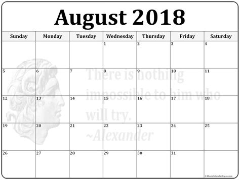 printable august calendars  gorgeous designs august  calendar