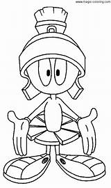Coloring Marvin Pages Martian Magic sketch template