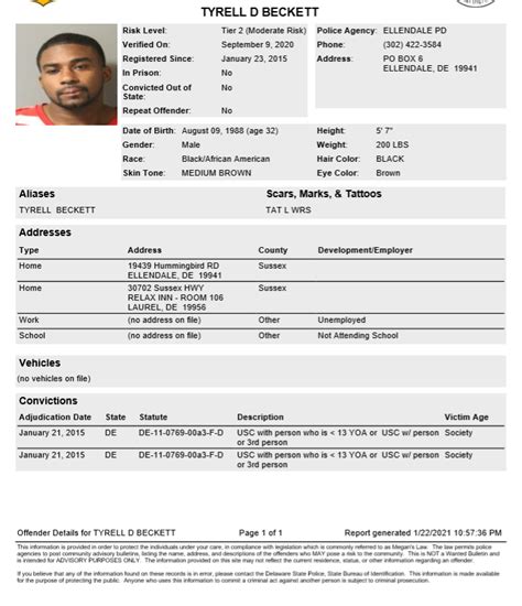 Delaware State Police S O A R Searching For Wanted Sex Offender Dover
