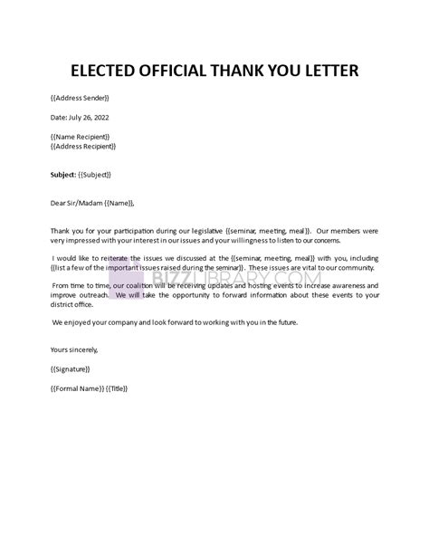 letter  elected official