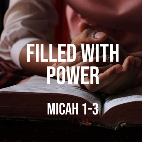 Micah 1 3 Filled With Power – God Centered Life