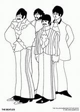 Beatles Submarine Lennon Adventure Designlooter Coloringhome sketch template