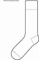 Sock Socks Coloring Outline Template Printable Blank Templates Seuss Dr Fashion Clip Sheets Colouring Worksheets Patterns Pages Pair Printables Crafts sketch template