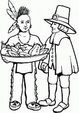 Coloring Native American Clipart Thanksgiving Indians Pilgrims Pages Pilgrim Wampanoag Cartoon Americans Cliparts Color Kids Skin Praying Indian Drawing Clip sketch template