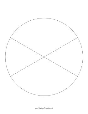 pie chart template  slices teachers printables