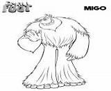 Smallfoot Yeti Compagnie Migo Coloriage Everest Coloriages sketch template