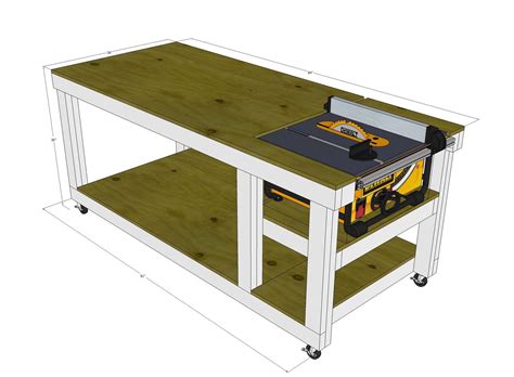 rolling workbench  table   router integration