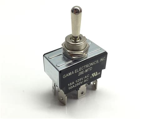 gama electronics  amp toggle switch dpdt  position