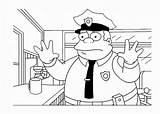 Coloring Officer Police Pages Simpsons Books Kids sketch template