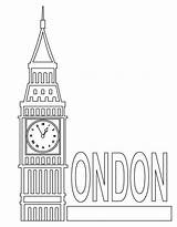 Angleterre Londres Bestcoloringpages Monumentos Coloriages Drapeau Landmarks Anglais sketch template