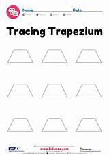Worksheet Tracing Trapezium Parallelogram Handwriting Motor sketch template